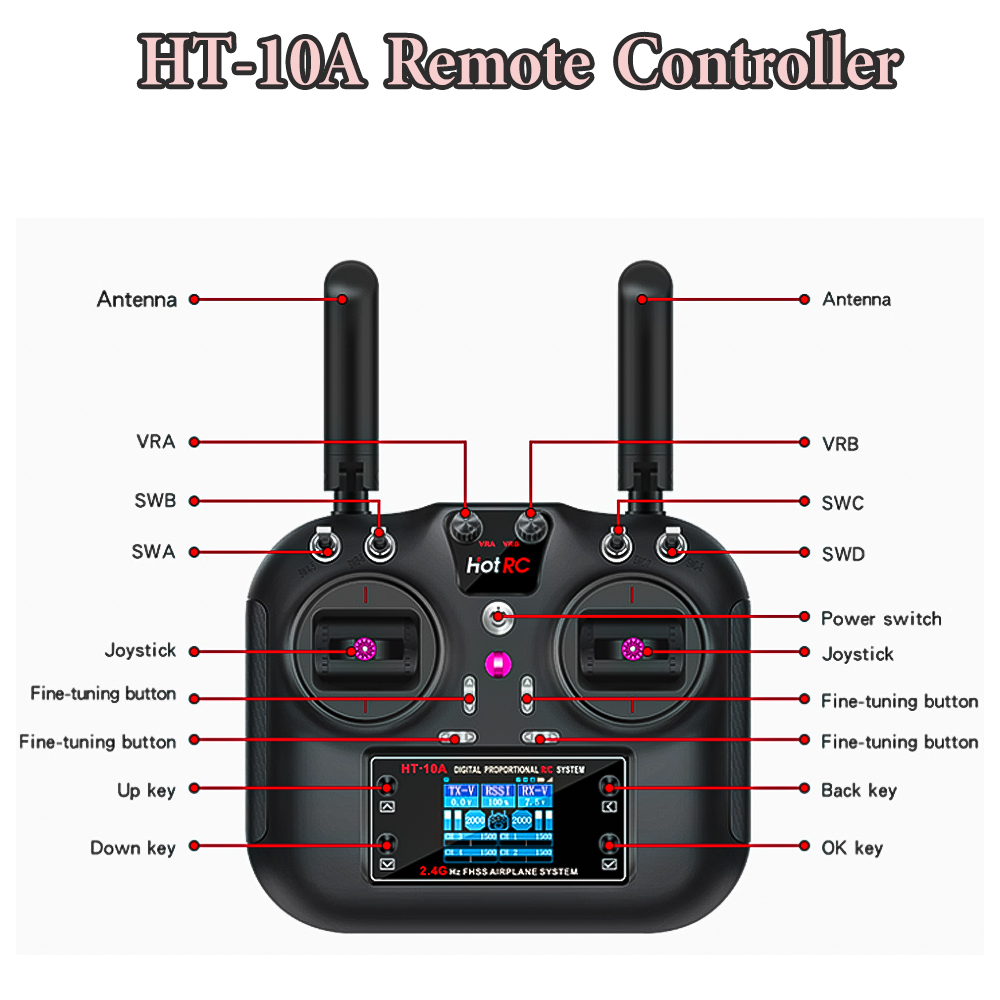 Hotrc HT-10A 2.4G 10CH Transmi - Drone With Rc 2 recension och pris