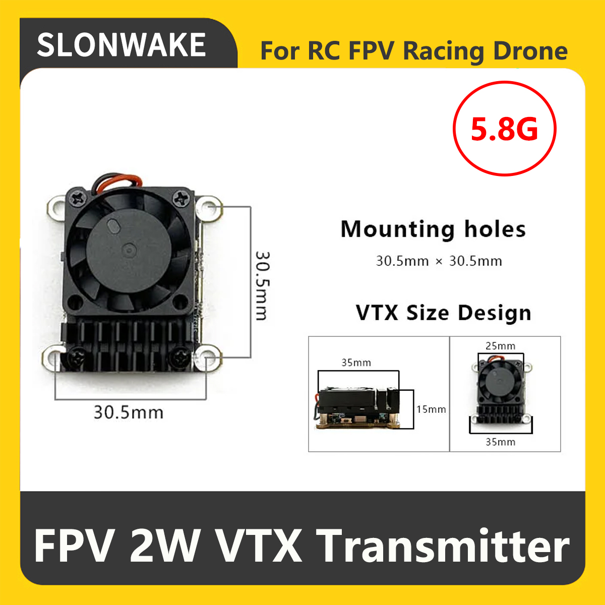 SLONWAKE 5.8G 2000mW FPV VTX T - Drone Rc Camera recension och pris