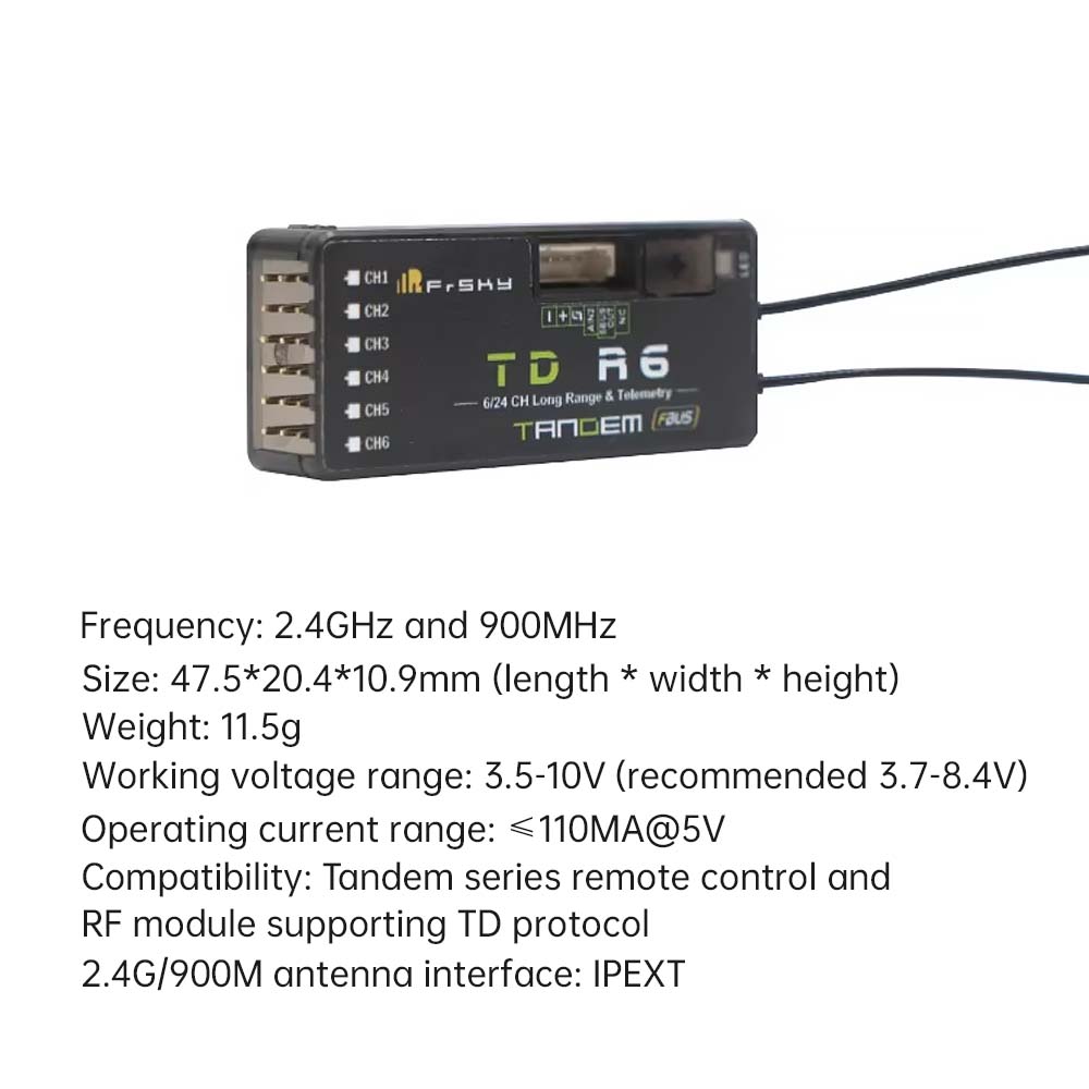 FrSky TD R6 Receiver 2.4G 900M - Frsky Receiver Module recension och pris