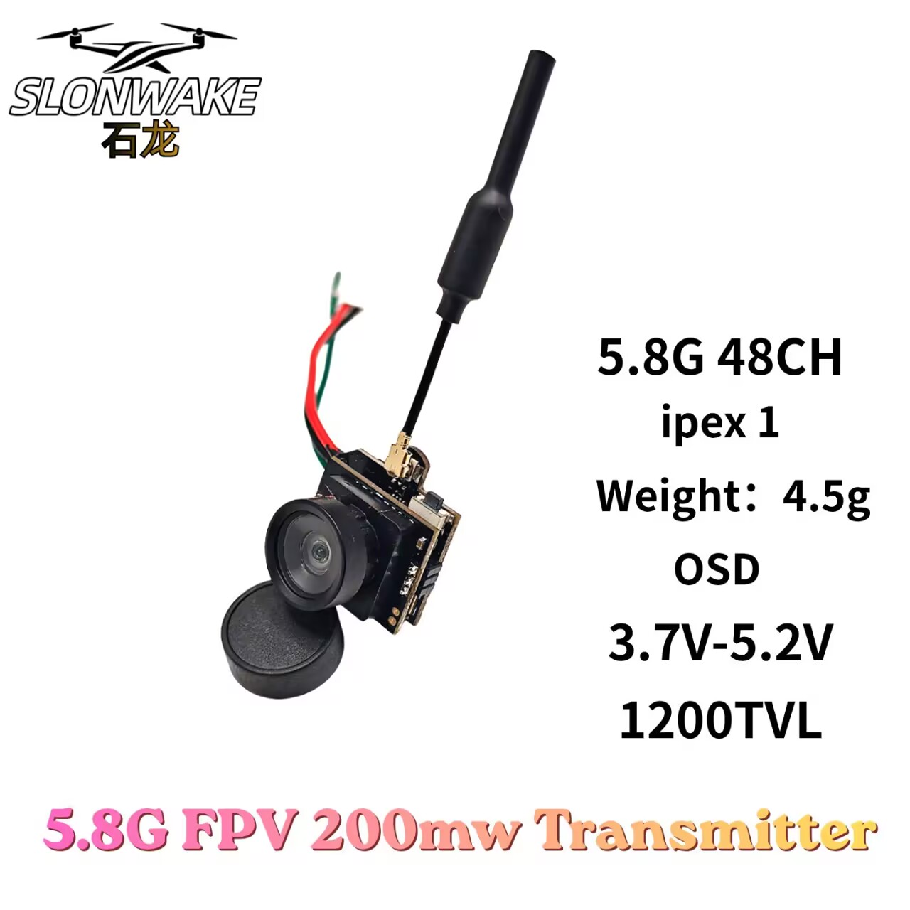SLONWAKE 5.8G Analog VTX Trans - Drone Rc Camera recension och pris